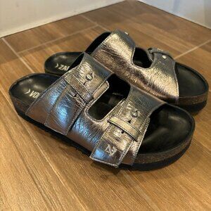 ZADIG & VOLTAIRE METALLIC SANDALS WOMENS EU 38 US 7.5